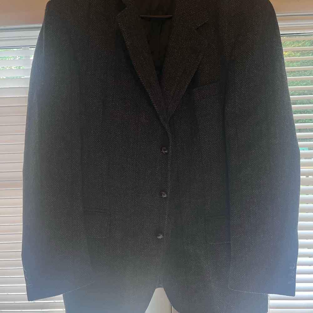 40R Boston Traders Poland Mens Vintage 3 Bttn Pure Wool Tweed Blazer Sport Coat